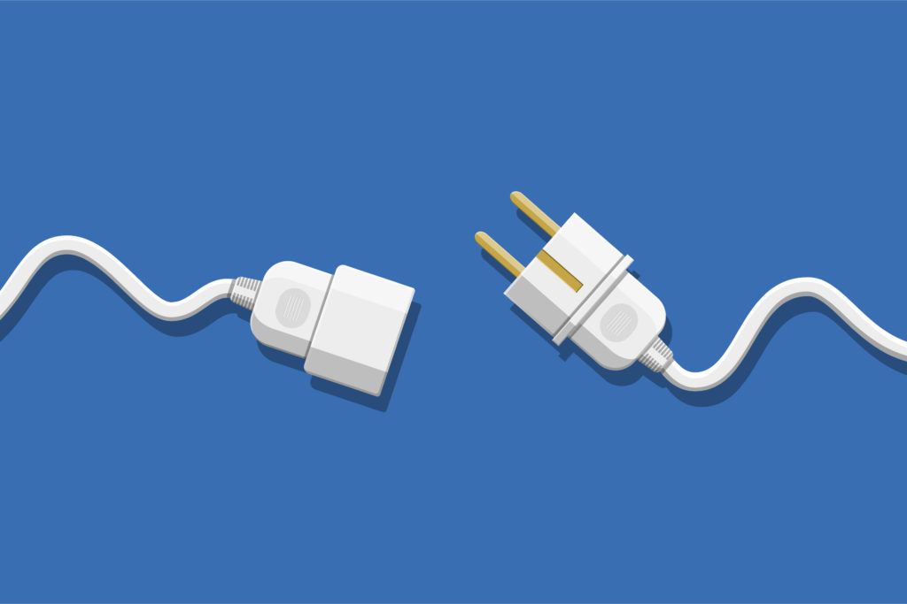 Illustration of power cord unplugged