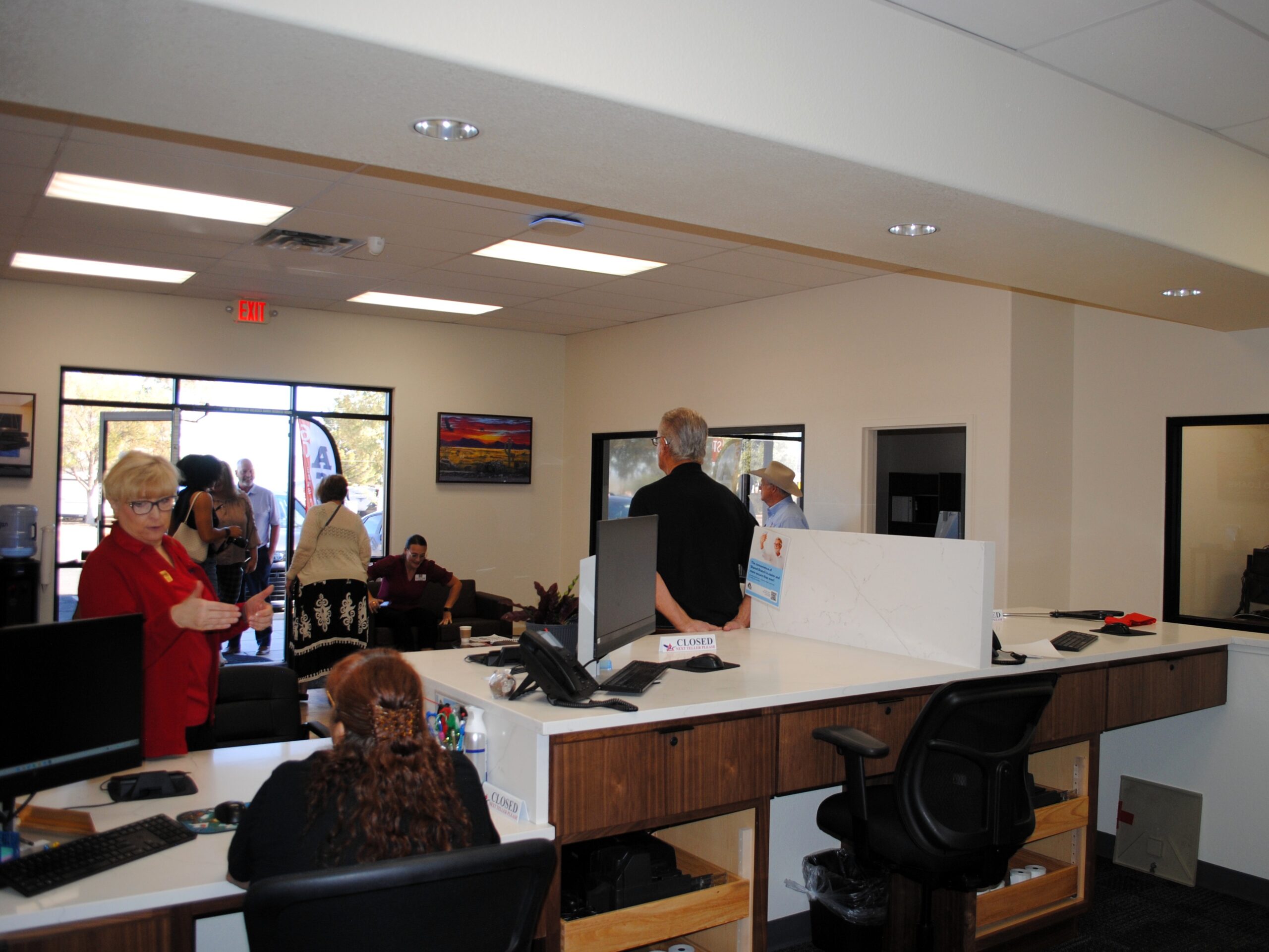 Guests arriving at the new Benson branch