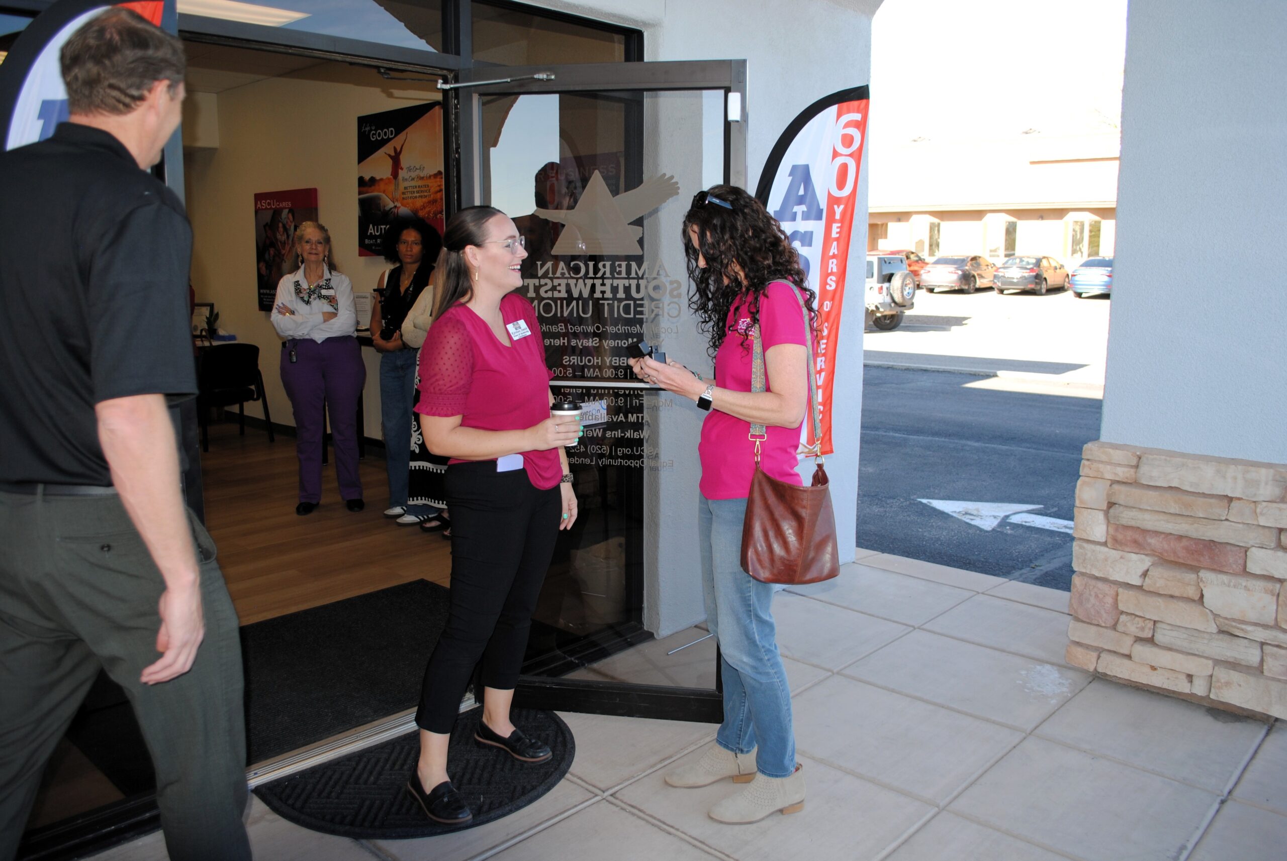 Benson Chamber and City of Benson representatives at the grand opening