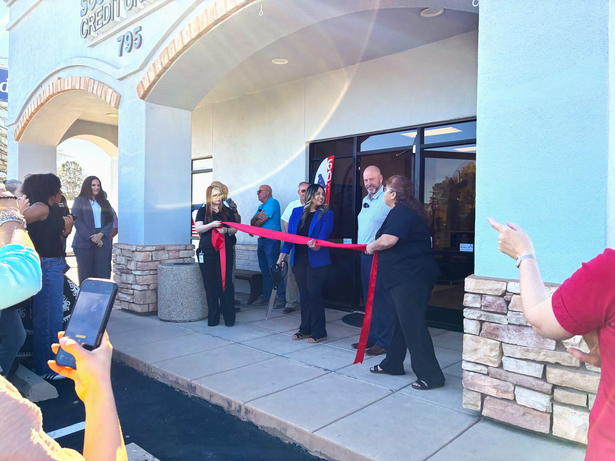 Preparing for the ribbon cutting